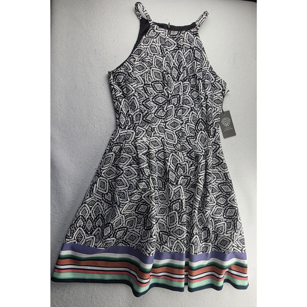 Vince Camuto Halter Multi Colored Mini Dress Size 8 NWT - Picture 2 of 13